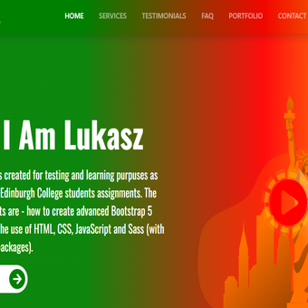 image of portfolio website example - Front End Web Developer Edinburgh portfolio